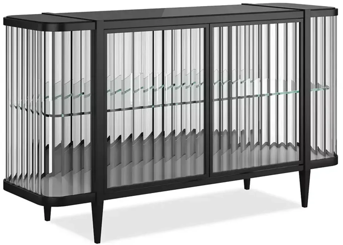 Caracole Stop and Stare Buffet Table - Seal Skin