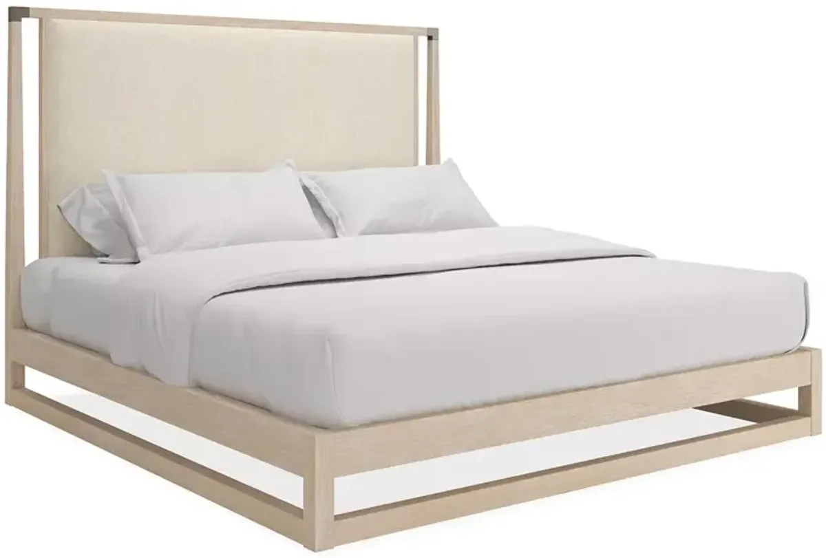 Caracole Classic Pinstripe Upholstered Light Bed, King