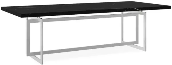 Caracole Wish You Were Dining Table - Chrome/Nero Marguia