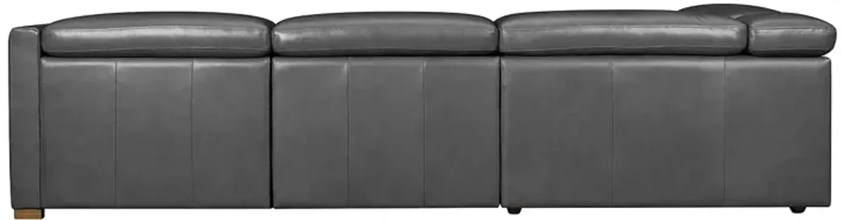 Violino Bobby 5 Piece Motion Reclining Leather Sectional 