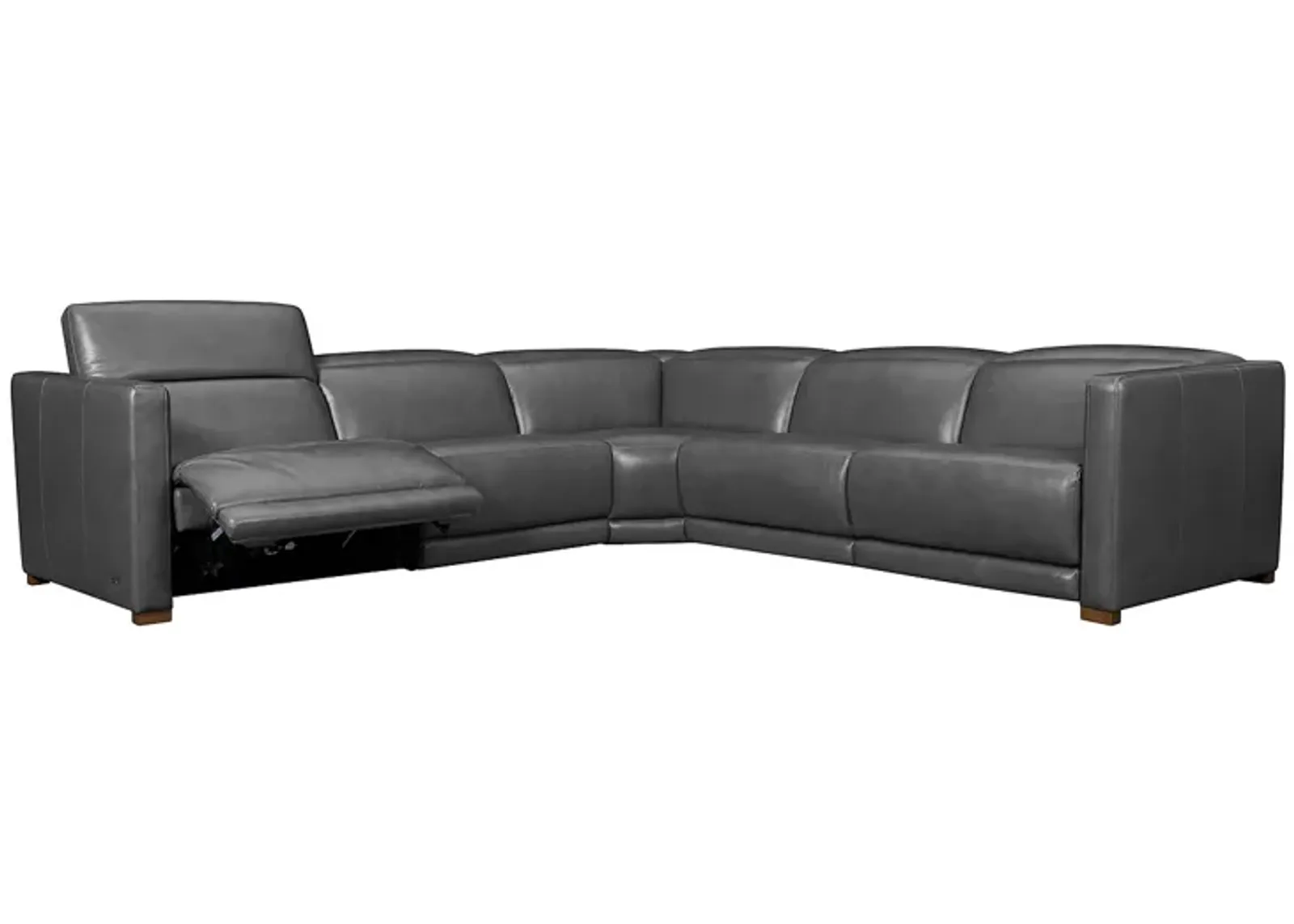 Violino Bobby 5 Piece Leather Sectional 