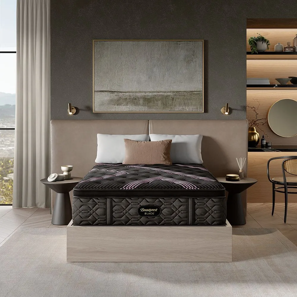 Black Series Two Medium Pillow Top California King Mattress Set, Low Profile