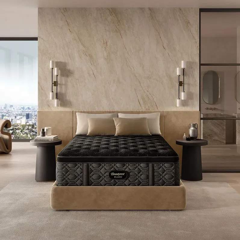 Black Series Three Plush Pillow Top Split California King Mattress Set