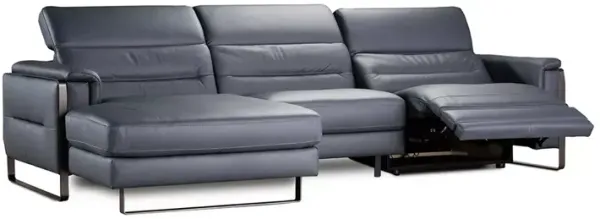 Nicoletti Lucano 3 Piece Power Reclining Leather Sectional