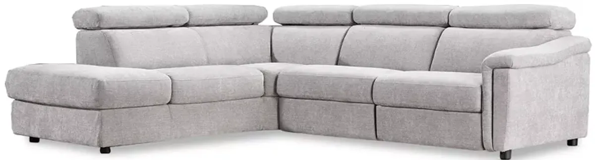 Nicoletti Prato 3 Piece Power Reclining Fabric Sectional