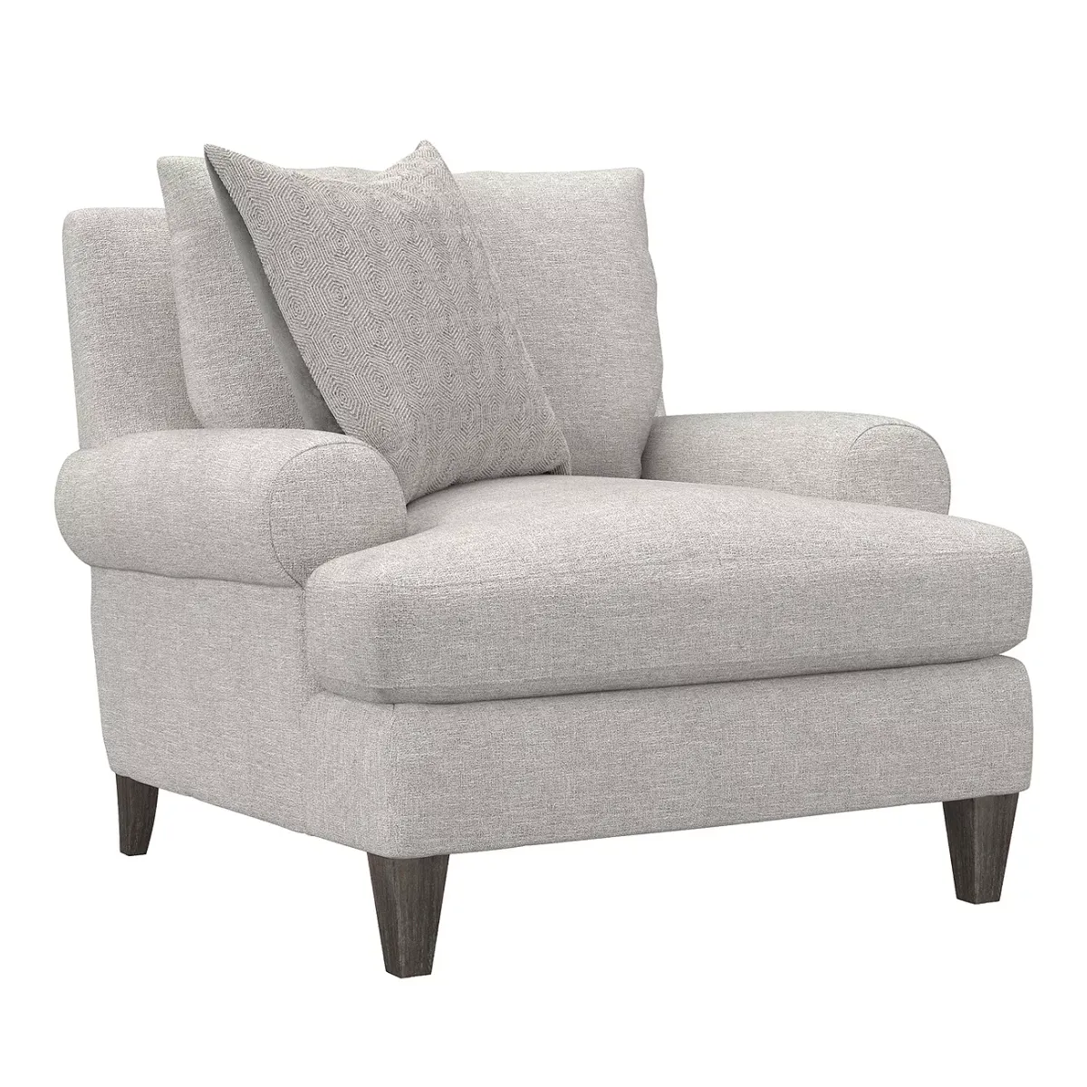 Bernhardt Isabella Gray Fabric Chair