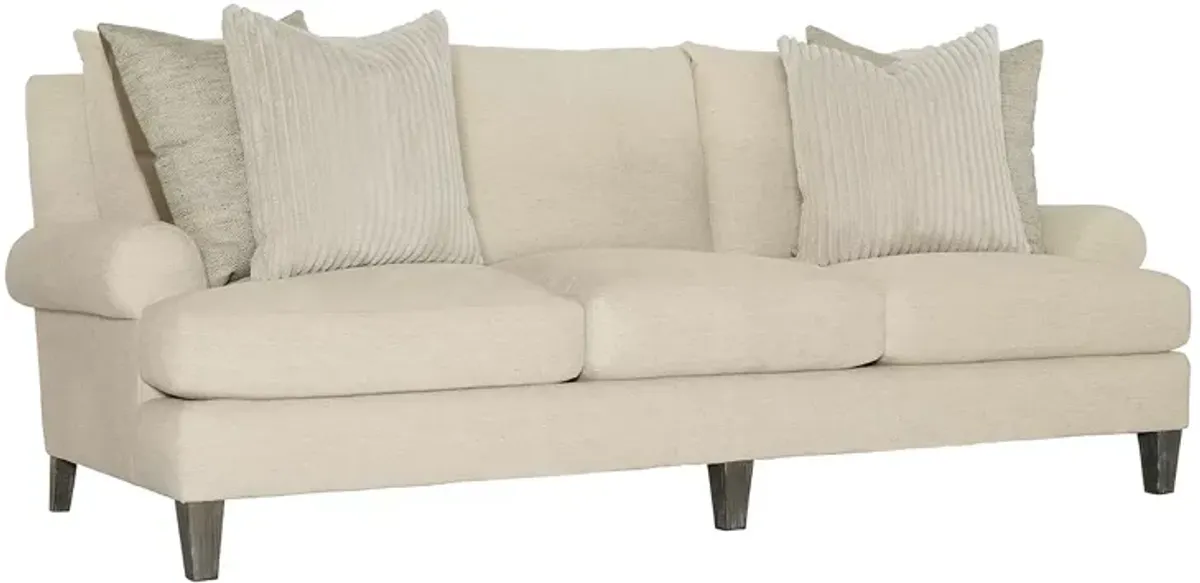 Bernhardt Isabella Cream Fabric Sofa 