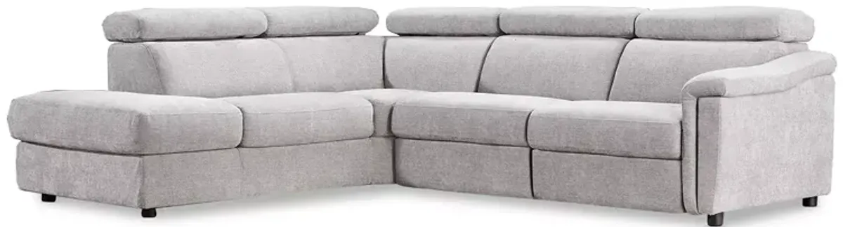 Nicoletti Prato 3 Piece Power Reclining Fabric Sectional