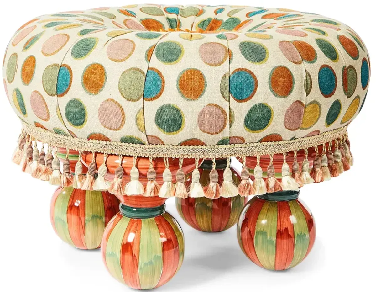 Mackenzie-Childs Croquet Dots Ottoman