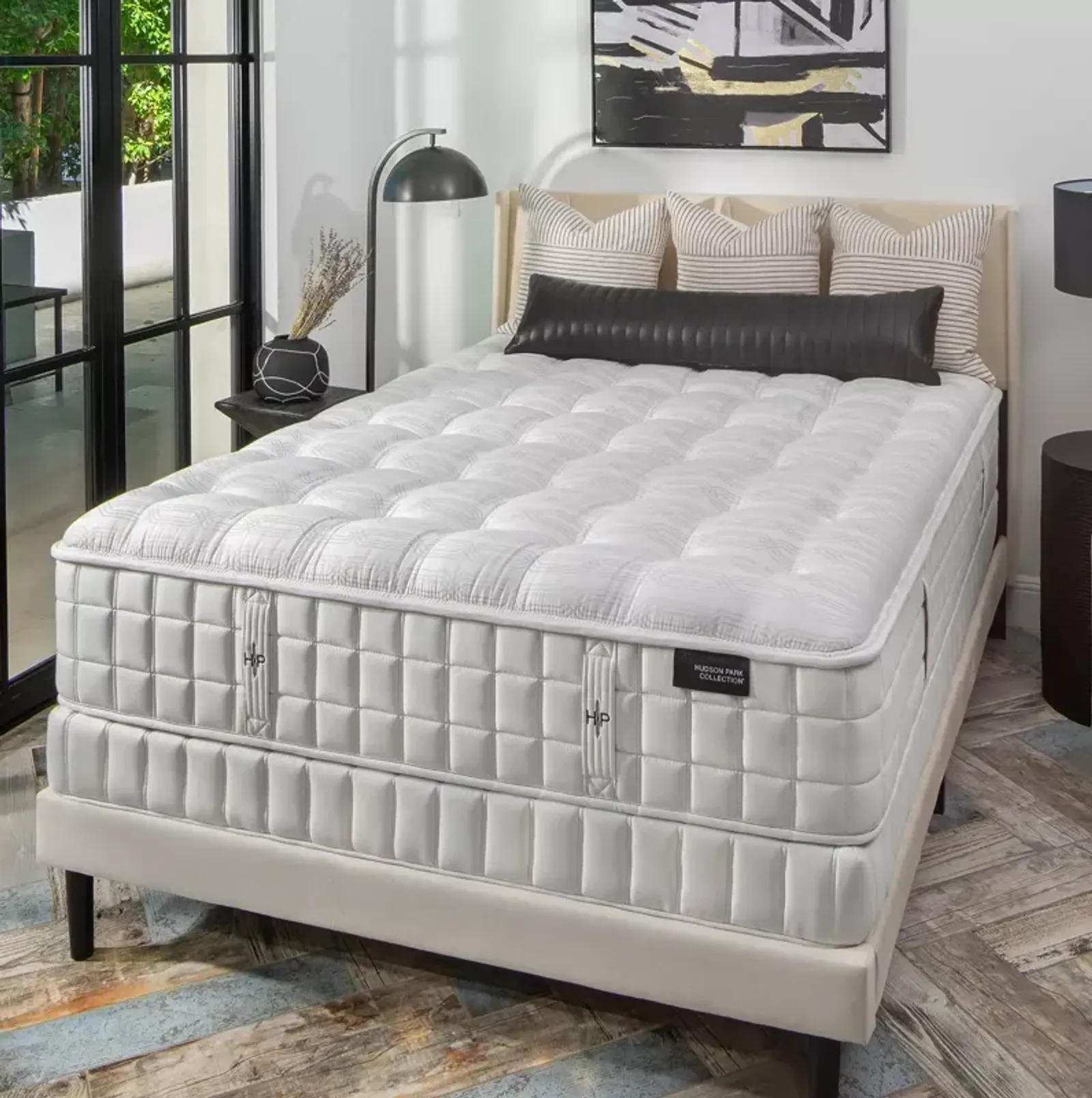 Hudson Park Collection Maxwell Plush Split King Mattress Set, Low Profile - Exclusive