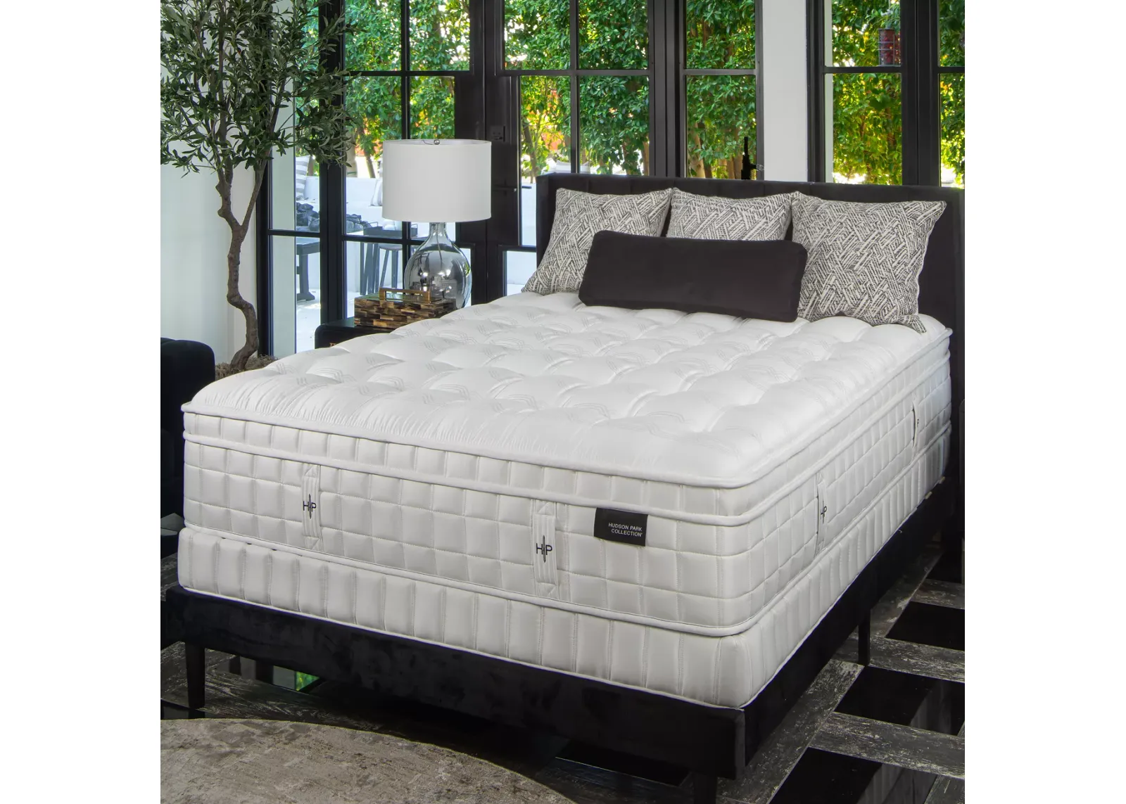 Hudson Park Collection Thompson Medium Euro Top Twin Mattress Set - Exclusive