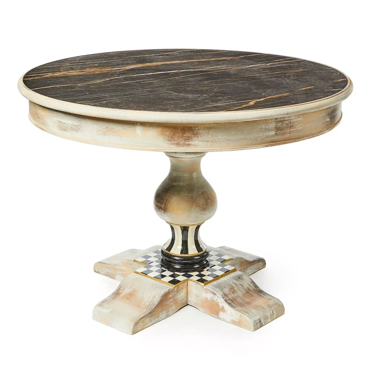 Mackenzie-Childs Tuscan Farm 39" Round Pedestal Table