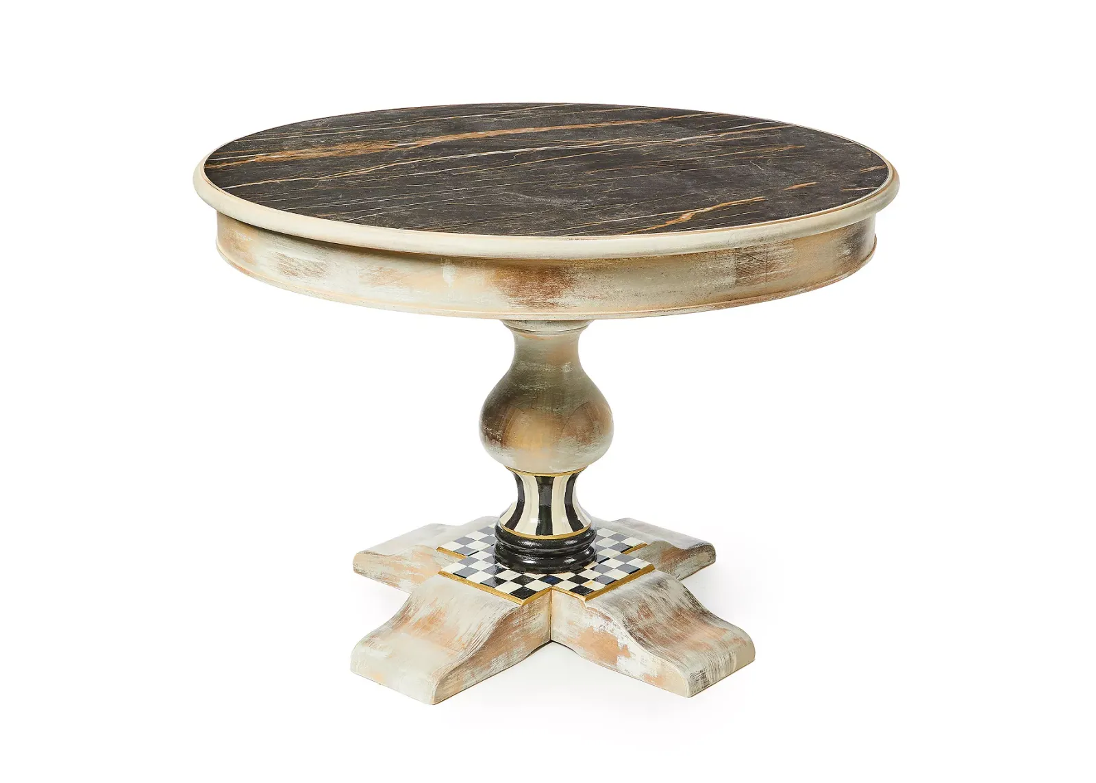 Mackenzie-Childs Tuscan Farm 39" Round Pedestal Table