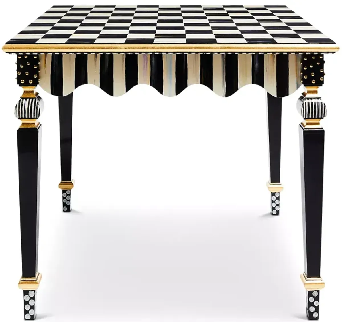 Mackenzie-Childs Courtly Check & Stripe Game Table