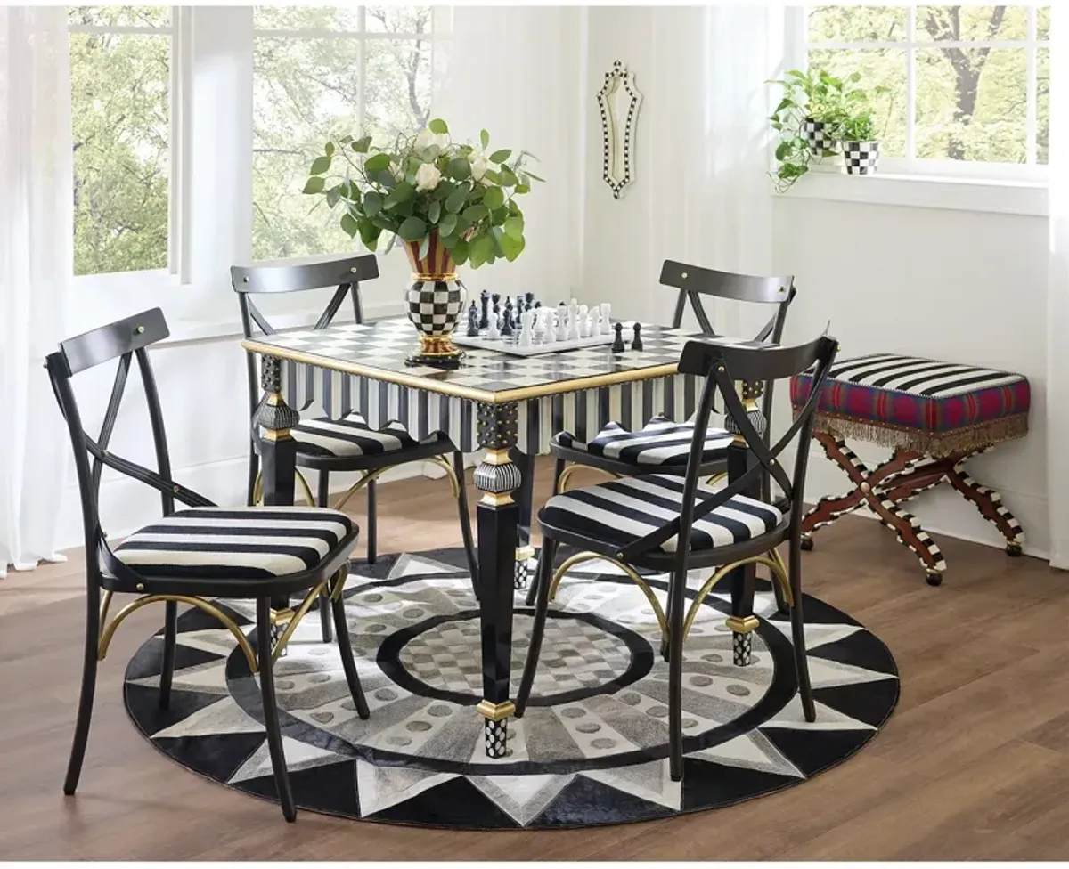 Mackenzie-Childs Courtly Check & Stripe Game Table