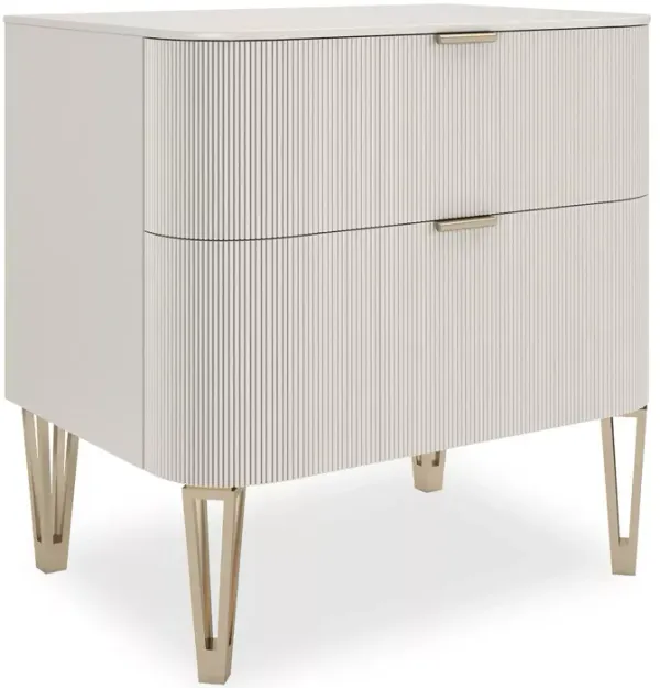 Caracole True Love 26" Nightstand, Matte Pearl
