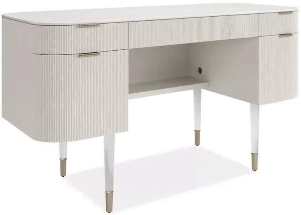 Caracole Lady Love Desk, Matte Pearl