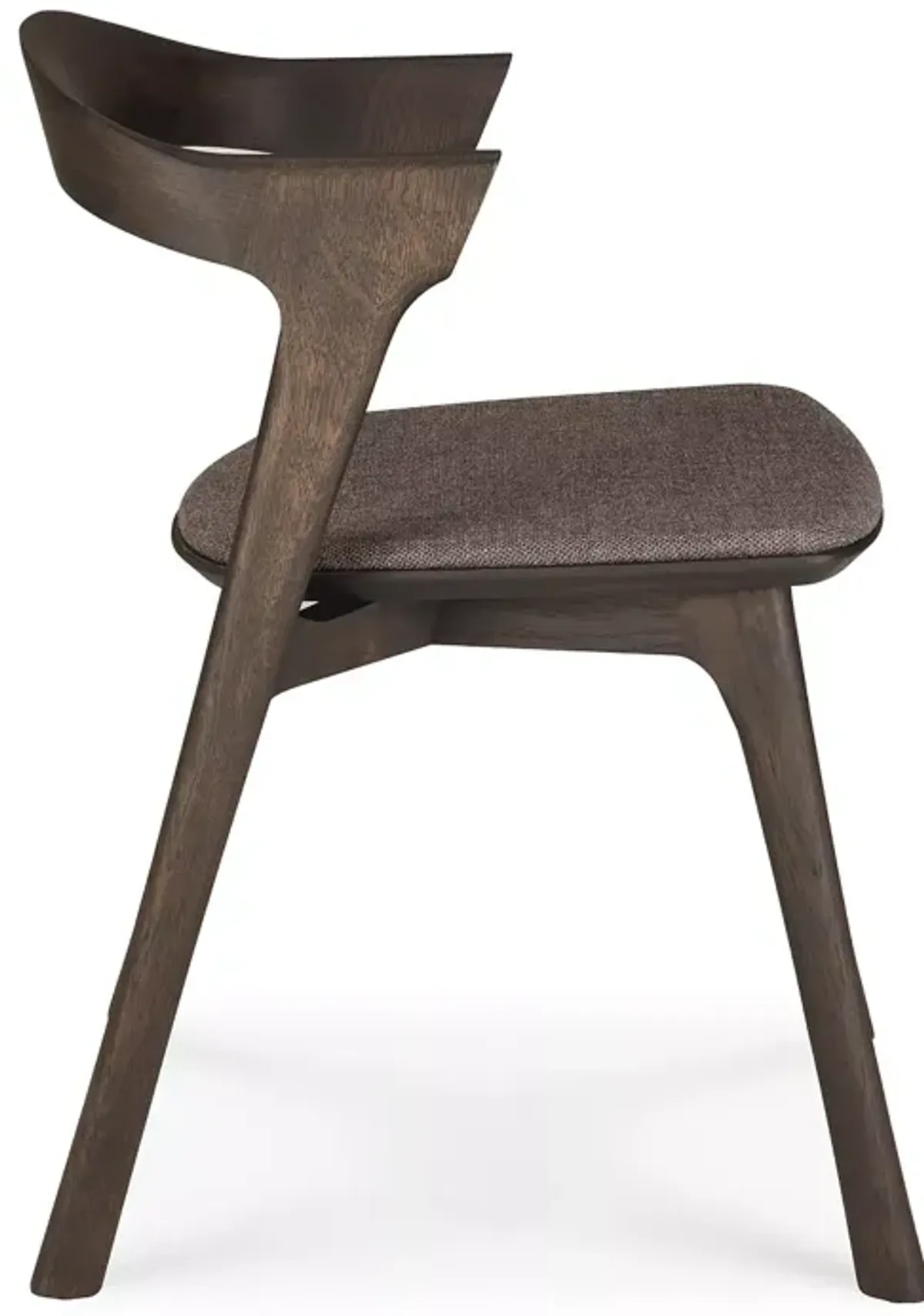 Ethnicraft Bok Dining Chair, Oak Brown with Brown Wool