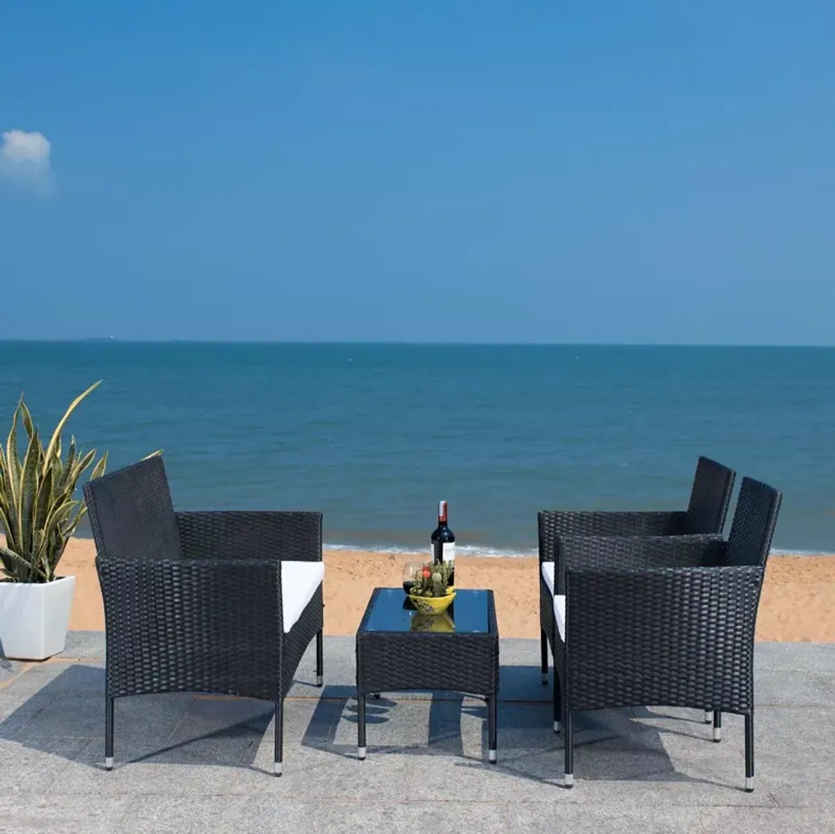 SAFAVIEH Abdul 4-Piece Outdoor Living Set