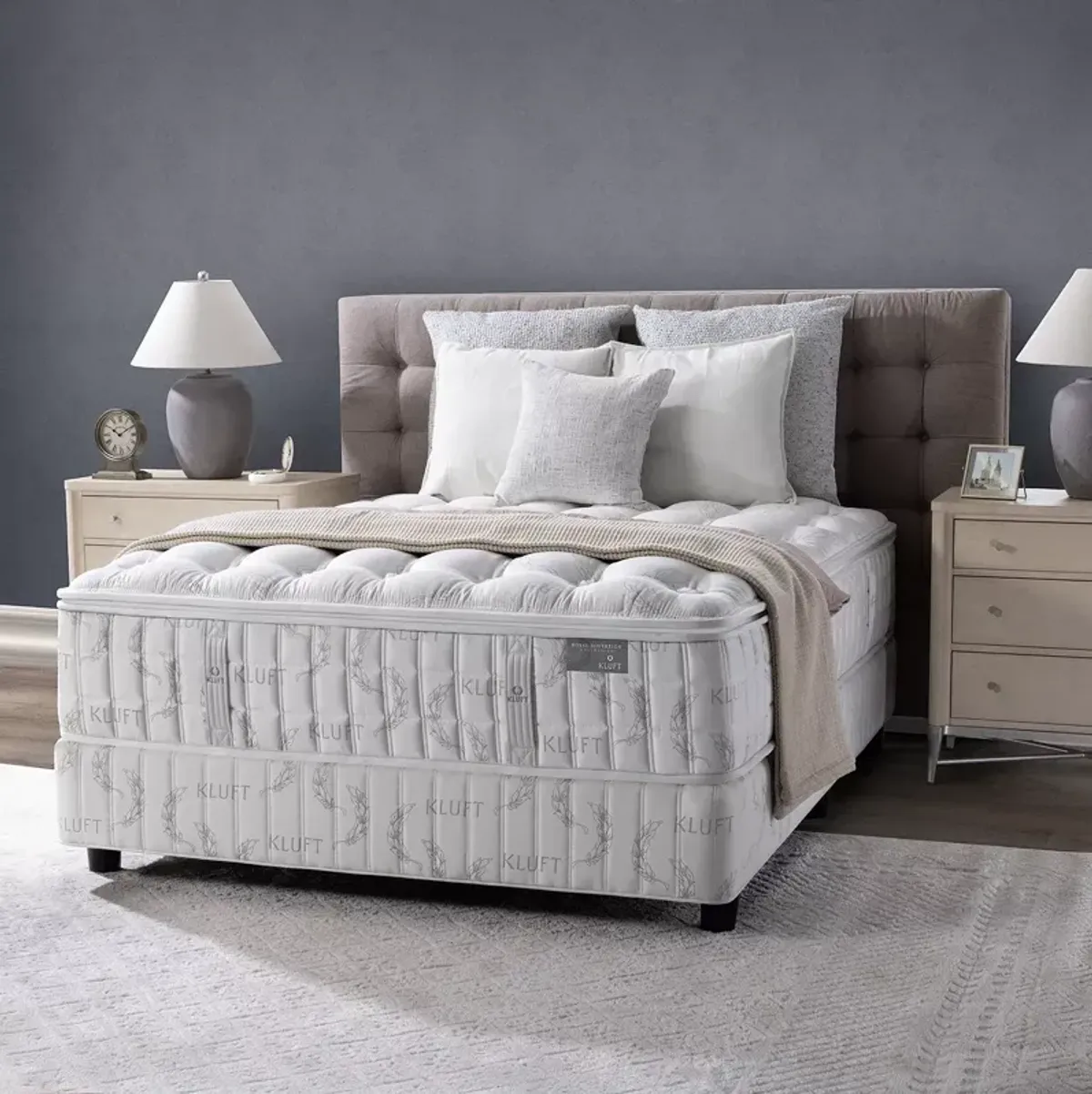 Kluft Royal Sovereign Kingsbridge Luxury Firm California King Mattress Set, Ultra Low Profile