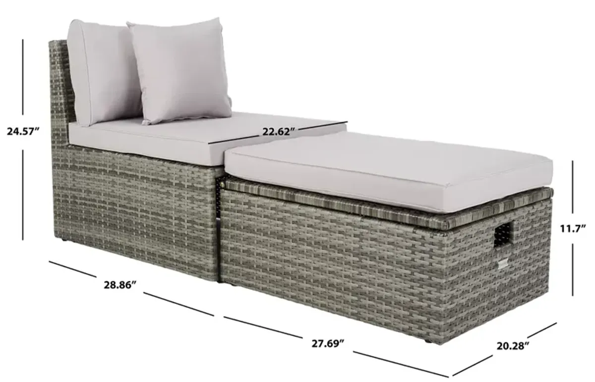 SAFAVIEH Pramla Outdoor Sette with Ottoman