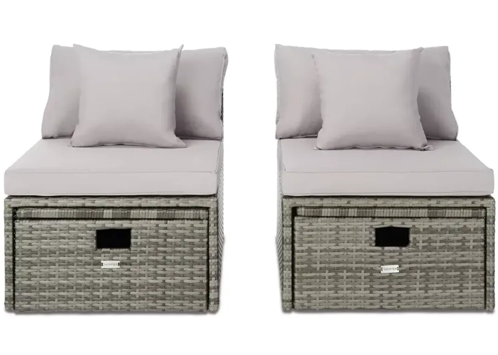 SAFAVIEH Pramla Outdoor Sette with Ottoman