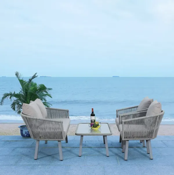 SAFAVIEH Belmi 4-Piece Outdoor Rope Living Set