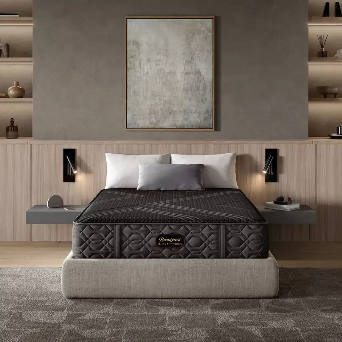 Beautyrest Black Hybrid Series One Medium Split California King Mattress Set