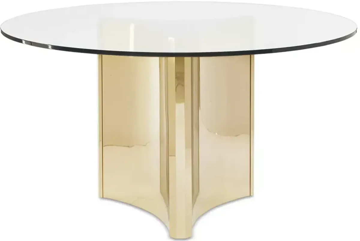 Bernhardt Abbot Dining Table, Brass