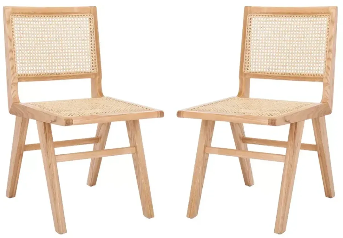 Safavieh Hattie French Cane Dining Chairs, Set of 2, Natural