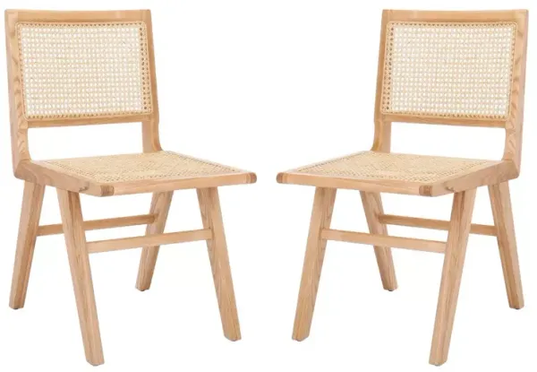 Safavieh Hattie French Cane Dining Chairs, Set of 2, Natural