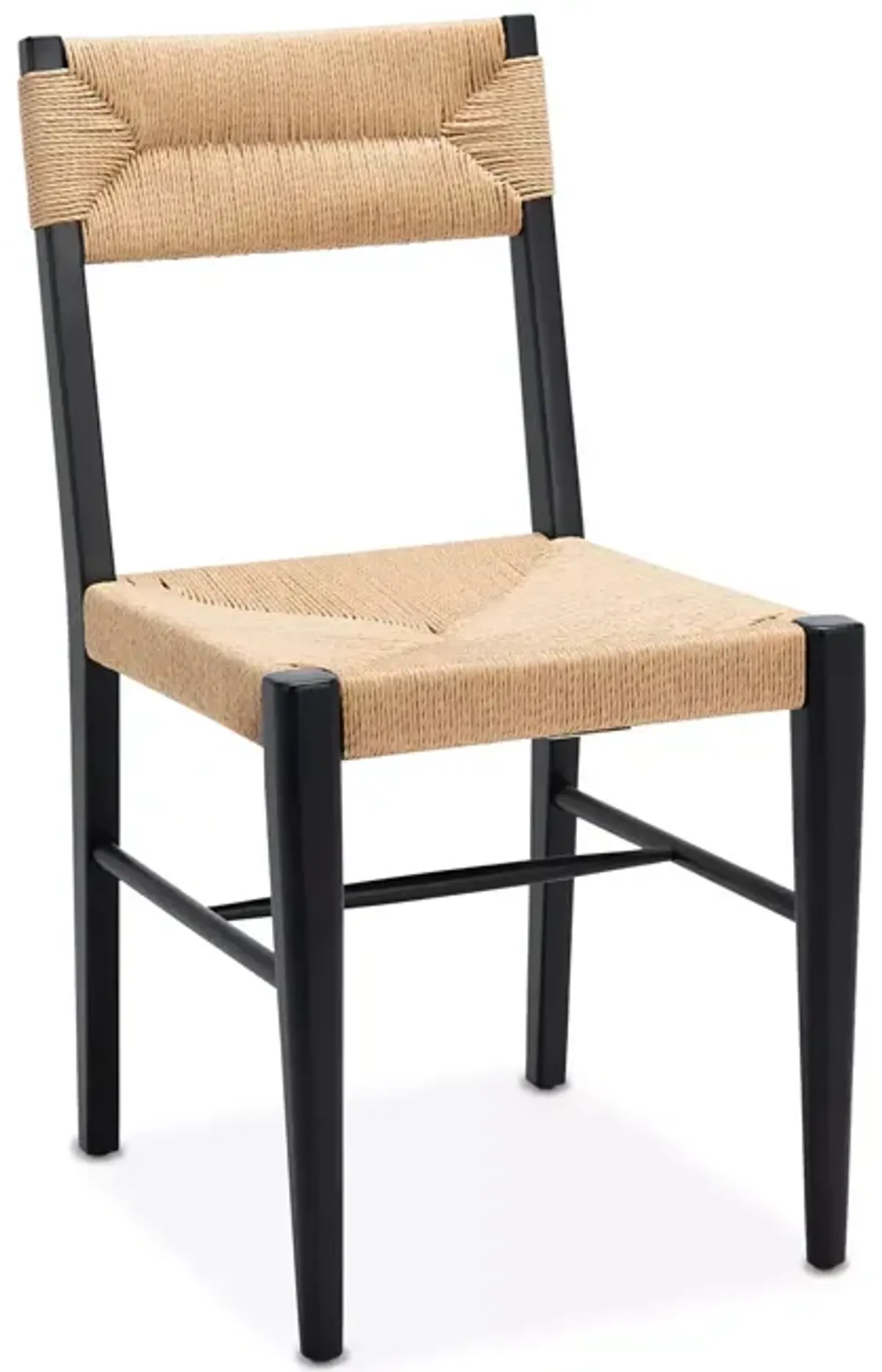 Safavieh Cody Rattan Dining Chairs, Set of 2, Black/Natural