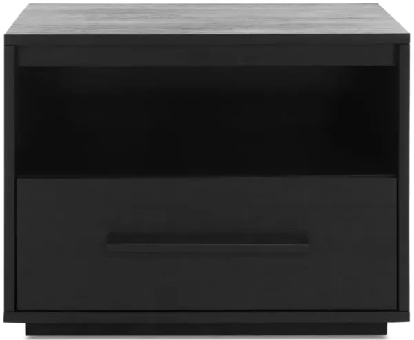 Safavieh Poesy 1 Drawer Nightstand, Black