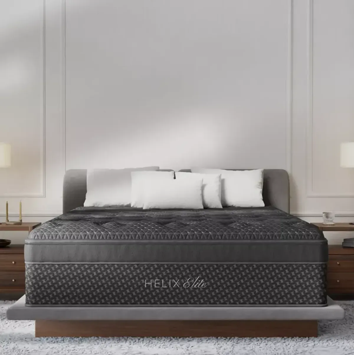 Helix Midnight Elite 15" Medium Firm Mattress, California King