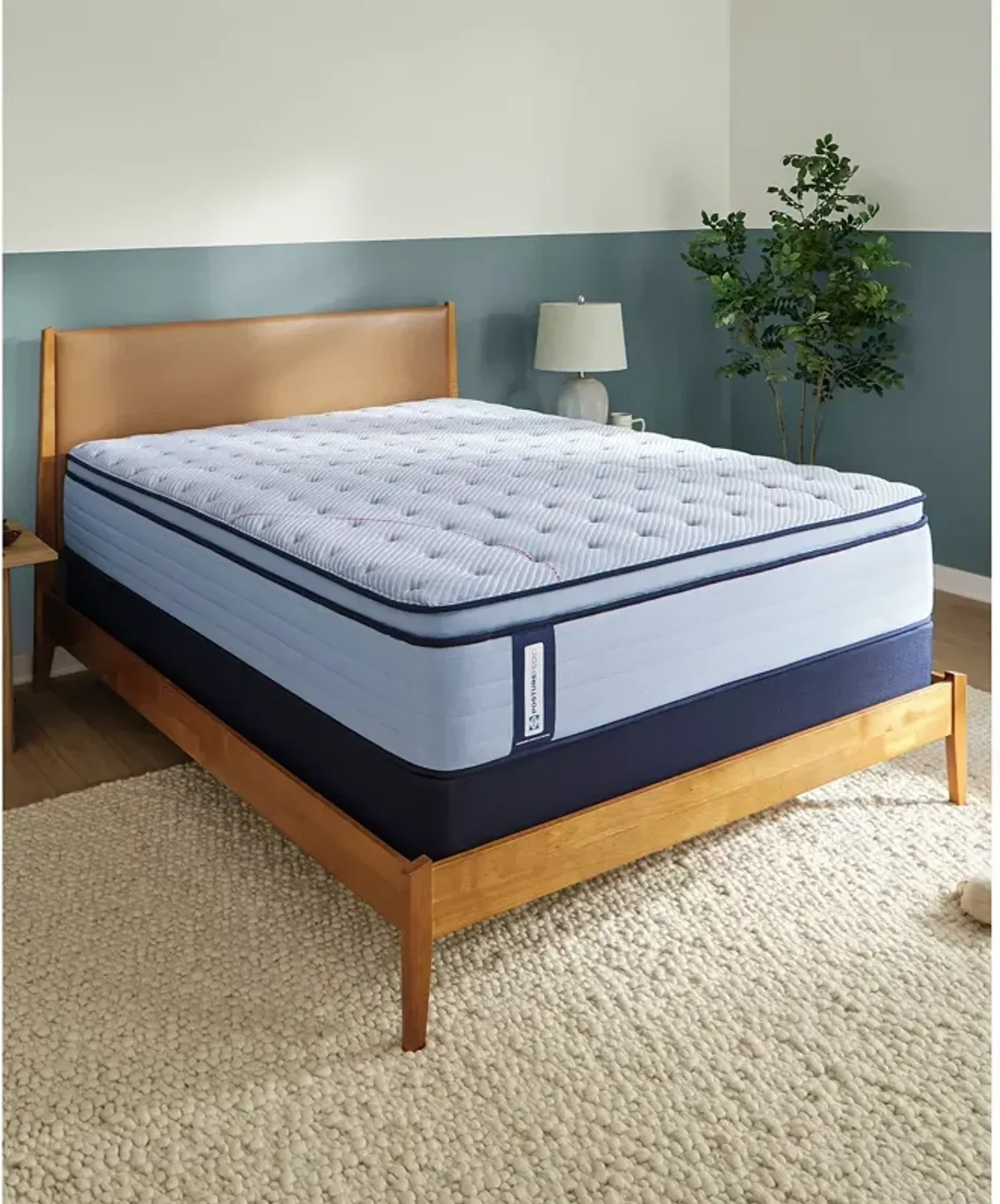 Sealy Posturepedic Orlando Medium Euro Pillow Top Split California King Tight Top Mattress Set