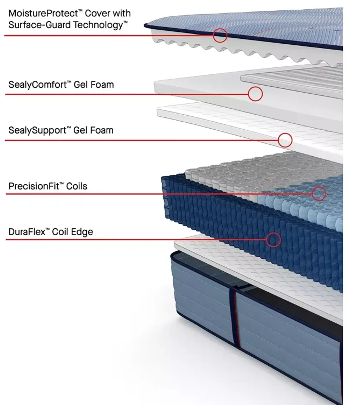 Sealy Posturepedic Plainfield Ultra Firm Tight Top Twin XL Mattress & Box Spring Set, Low Profile