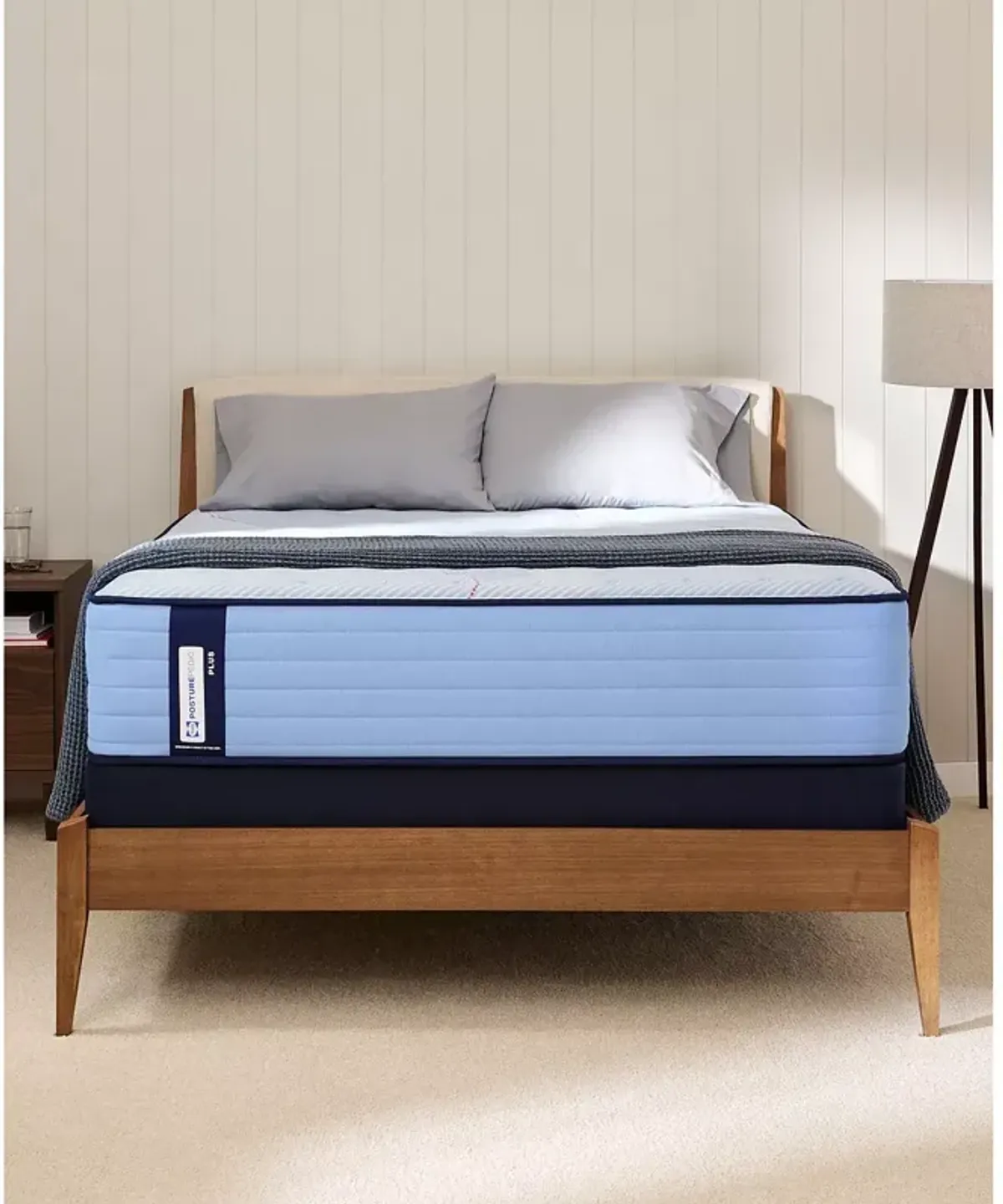 Sealy Posturepedic Plainfield Medium Tight Top Split Queen Mattress & Box Spring Set, Low Profile