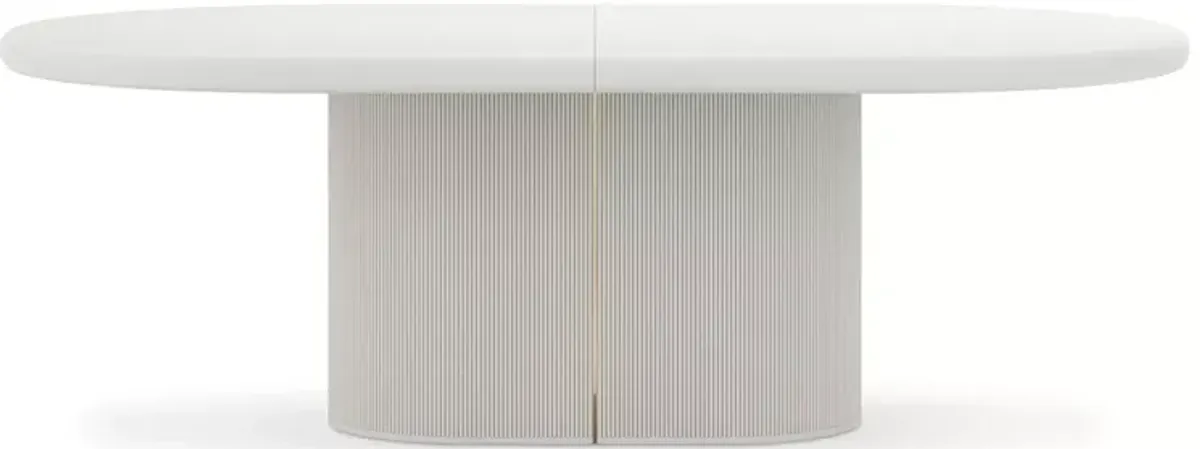 Caracole Love Dining Table, Matte Pearl