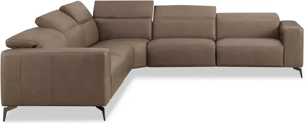 Chateau x'Ax Nacosto Motion Leather Sectional Sofa