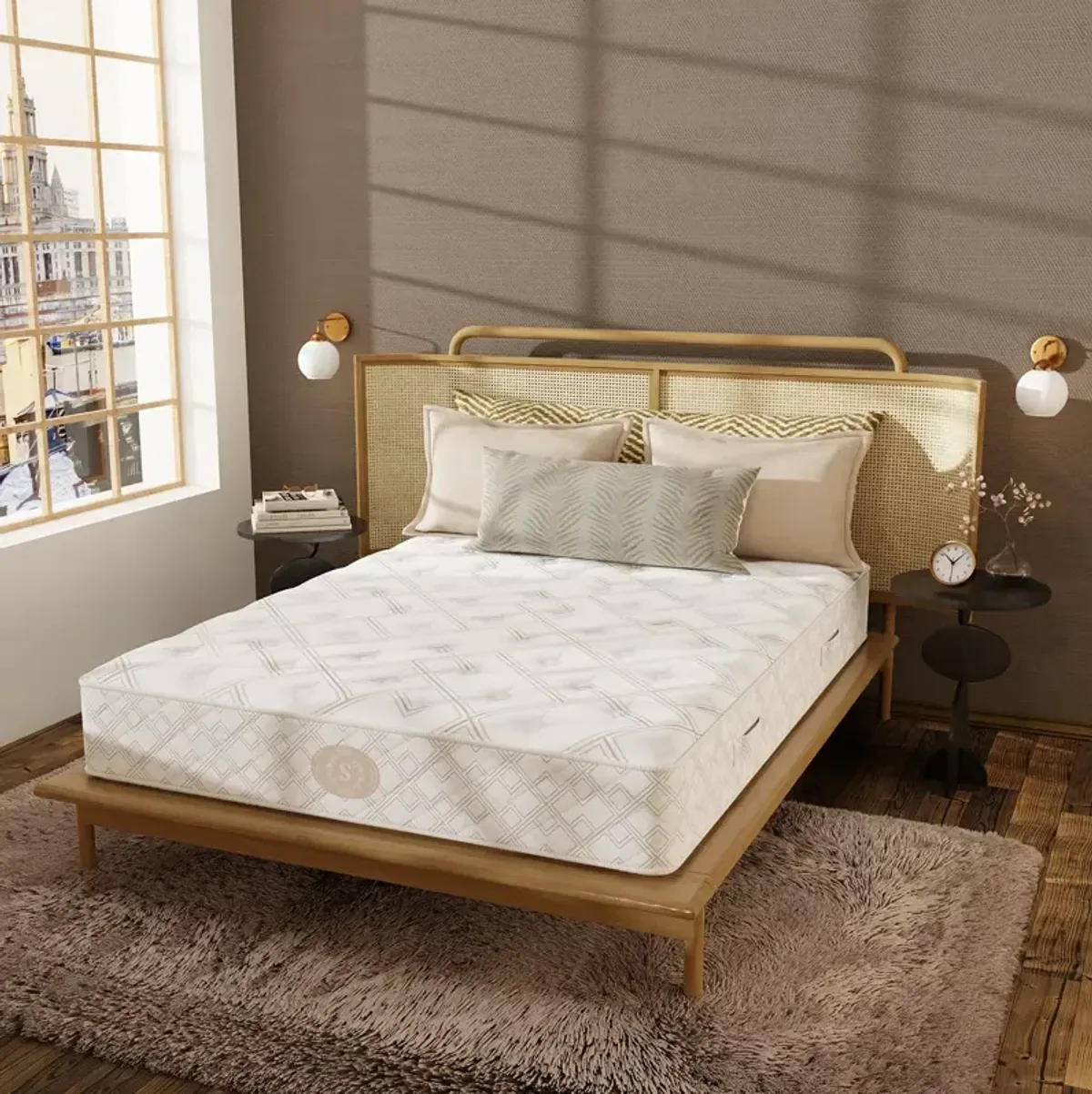 Shifman Metropolitan Crosby Firm Twin Mattress Set - Exclusive