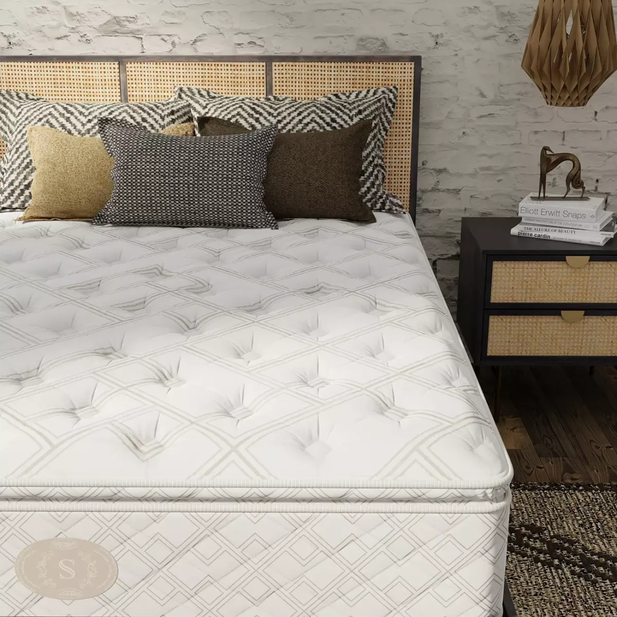Shifman Metropolitan Hamilton Medium Firm Pillow Top California King Mattress Set