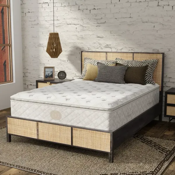 Shifman Metropolitan Hamilton Medium Firm Pillow Top California King Mattress Set, Low Profile