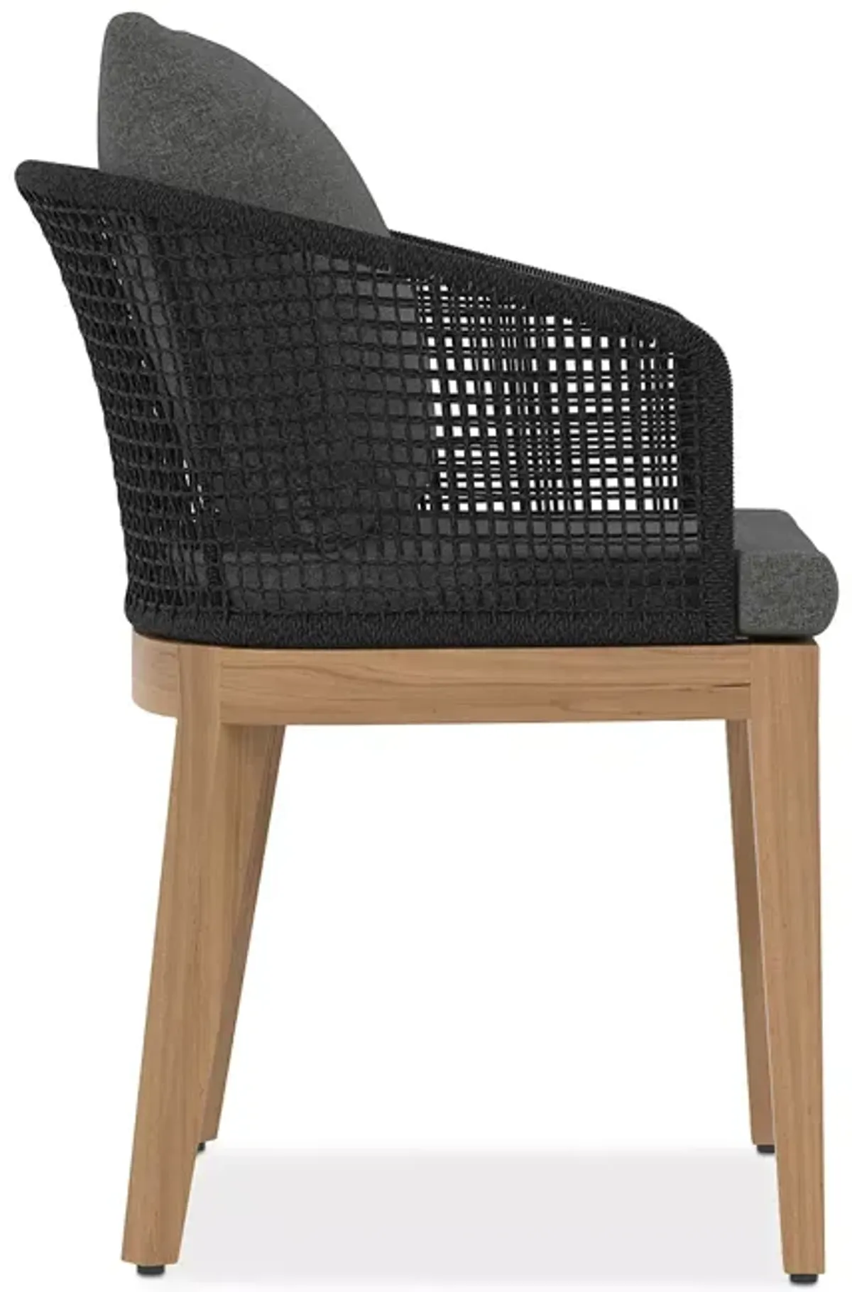 SUNPAN Capri Dining Armchair, Natural & Gracebay Gray