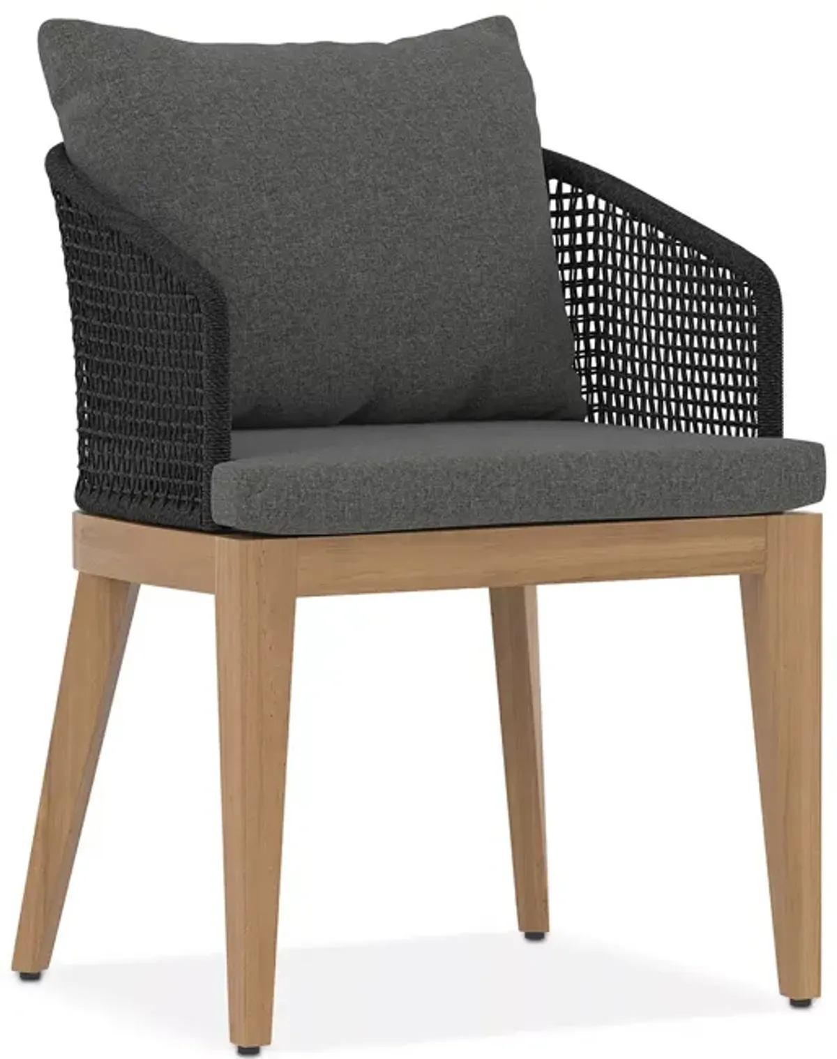 SUNPAN Capri Dining Armchair, Natural & Gracebay Gray