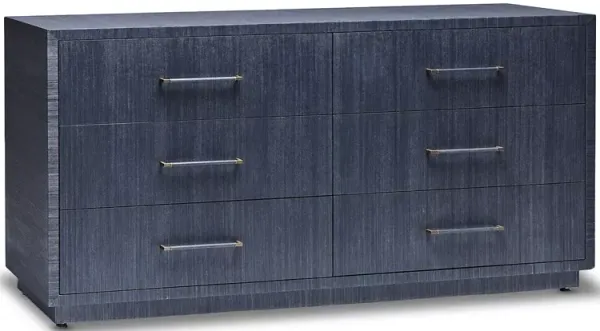 Interlude Home Taylor 6 Drawer Chest - Navy