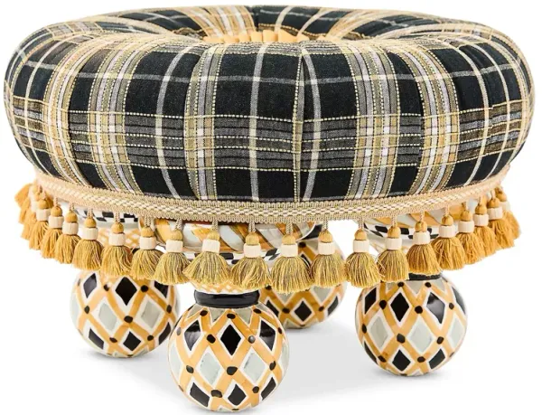 MacKenzie-Childs Mad for Plaid Tuffet Stool