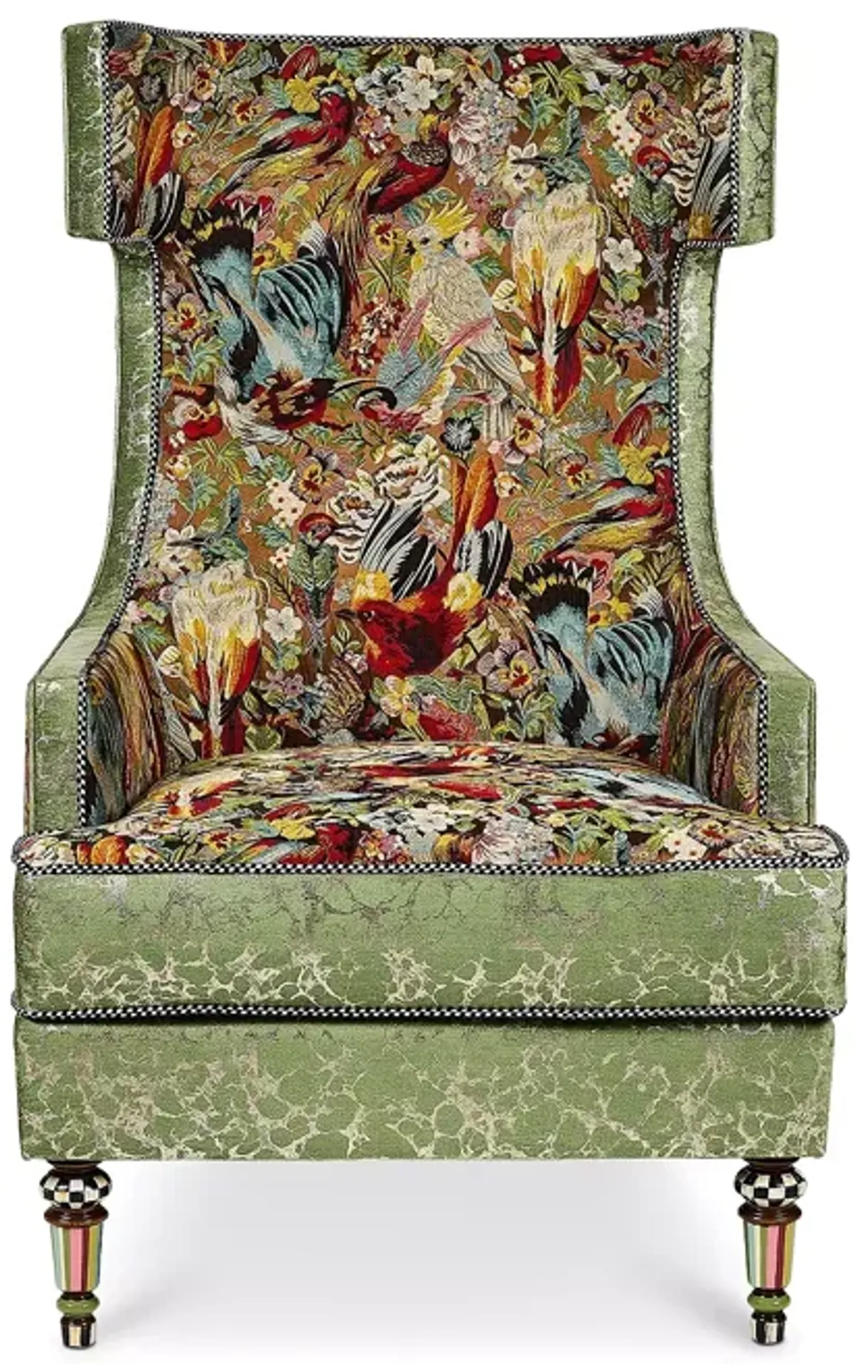 MacKenzie-Childs Birdsong Wingback Chair