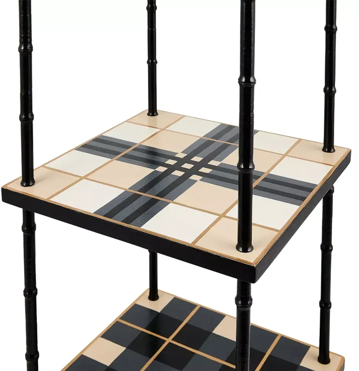 MacKenzie-Childs Mad for Plaid 3 Tier Table