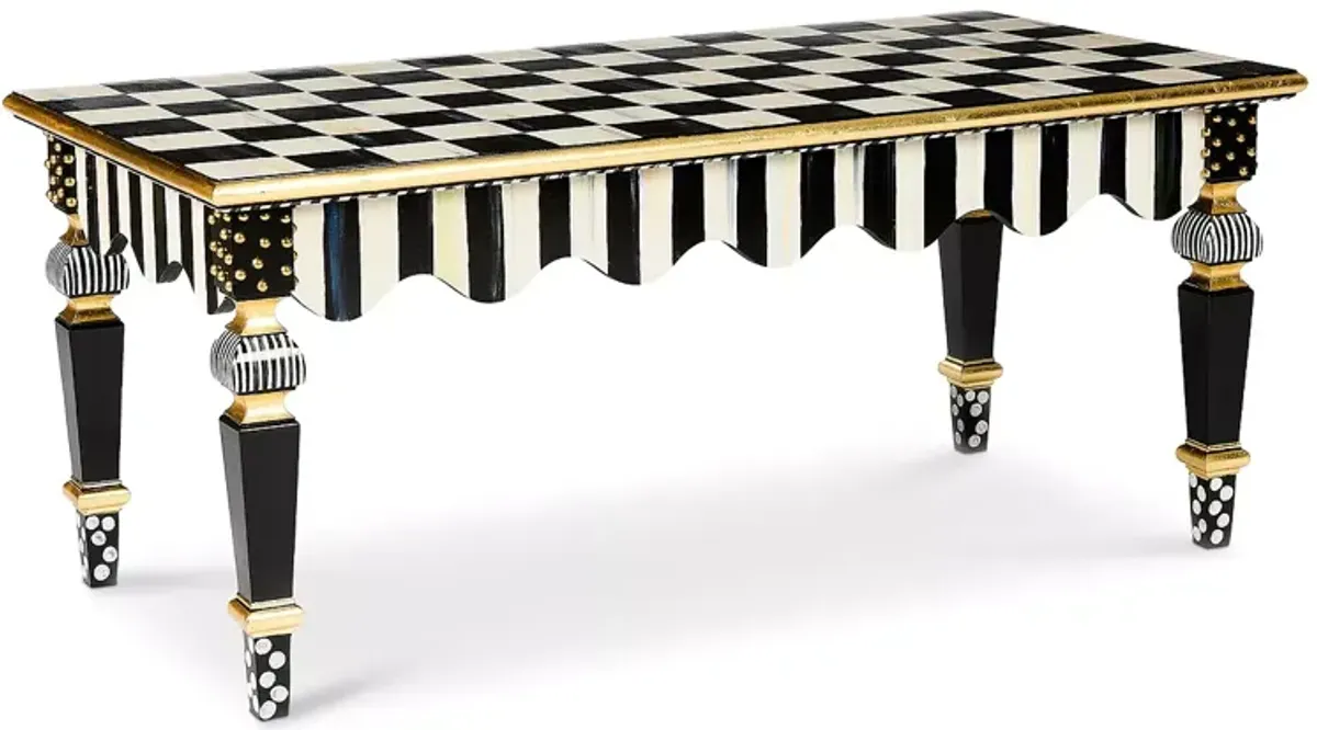 MacKenzie-Childs Courtly Check & Stripe Coffee Table