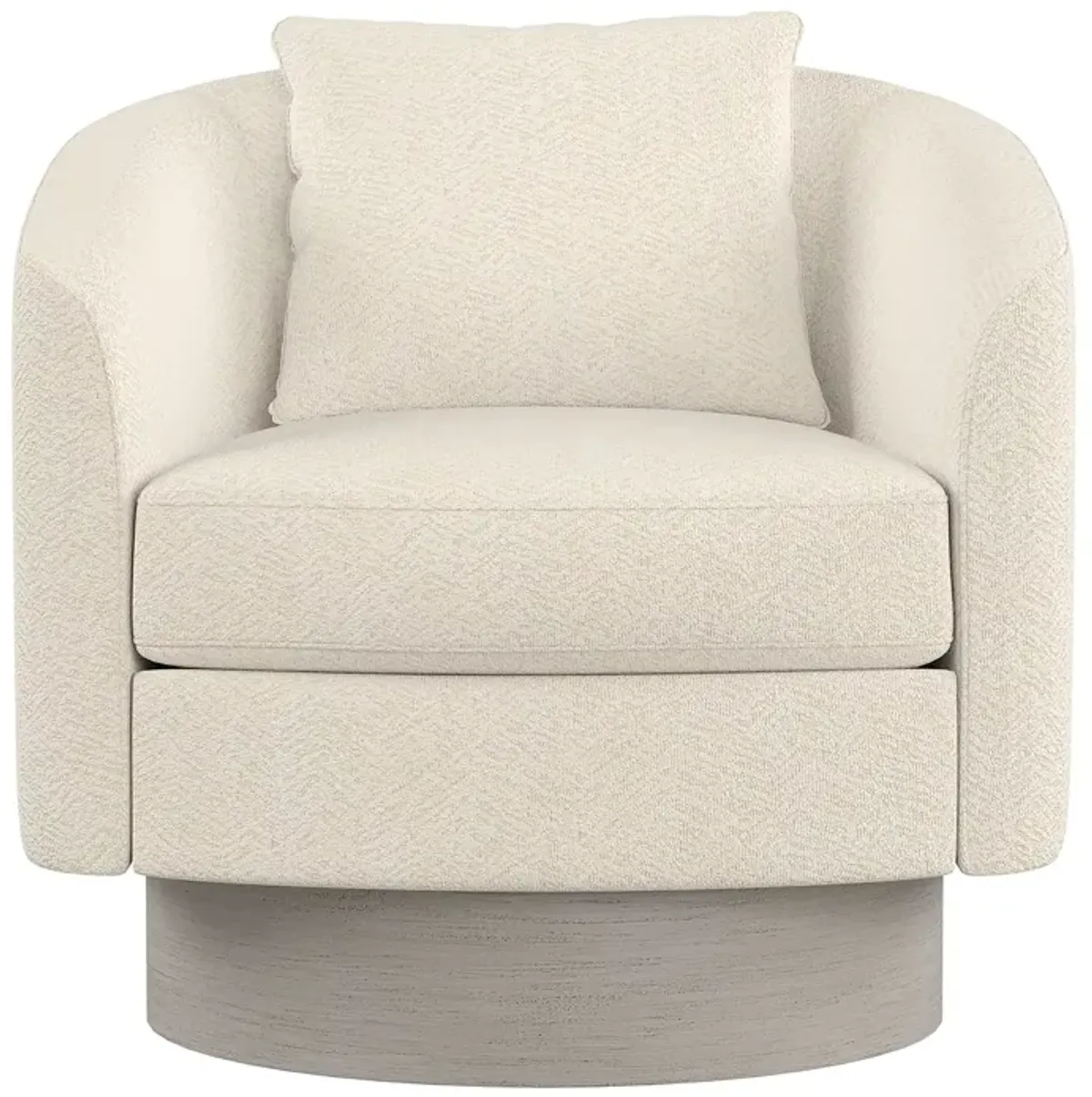 Bernhardt Camino Wood Base Swivel Chair